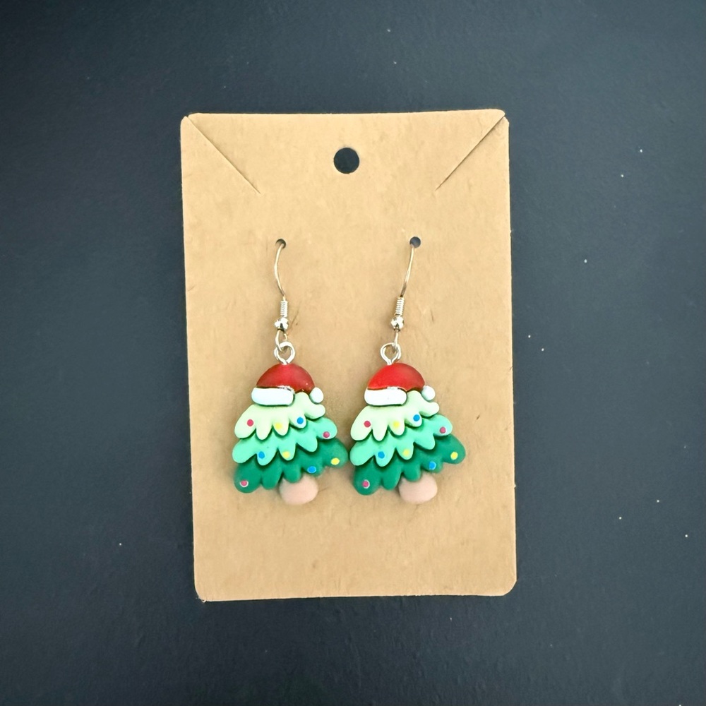 Festive Christmas Tree Earrings